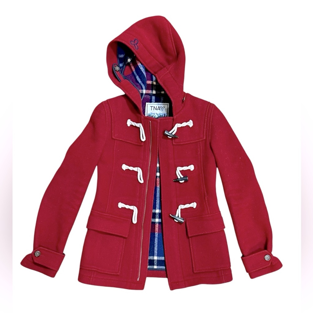 TNA Plaid Wool Coat